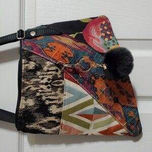 St. Clair Designs Patchwork Crossbody Bag – Made in Colorado Boho Hippie Retro